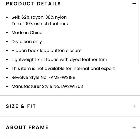 NWT FRAME XS off-white crocheted top with feathers - Picture 9 of 11